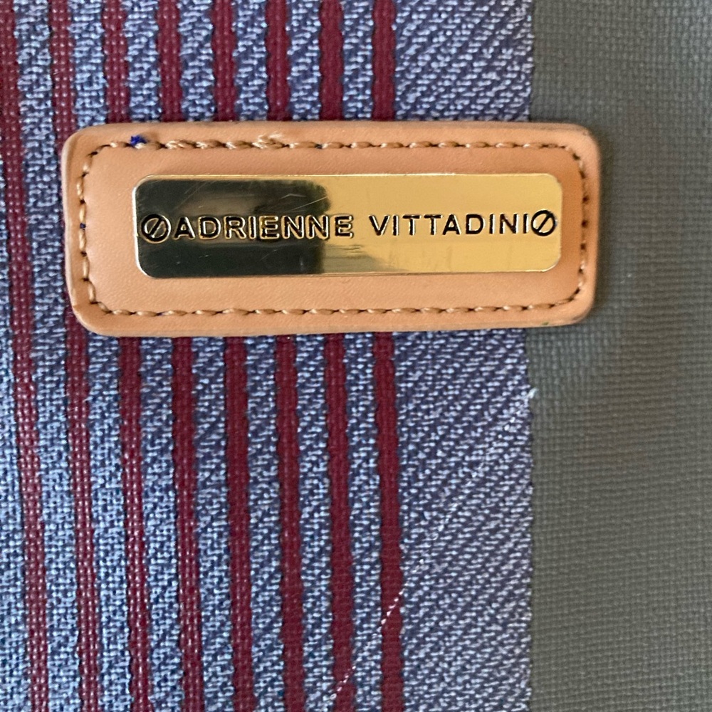 Adrienne Vittadini Tote - Blue and Red Stripes